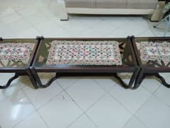 wooden table set of 3