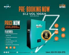 Enfu Technologies lithium batteries for Energy Backups