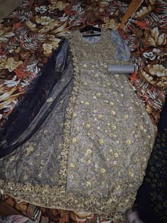 Wedding grey blue maxi