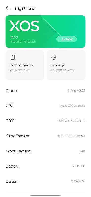 Infinix note 40 8/256 2