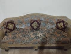 7 seater sofa set with glass table