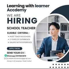 Teacher required for academy in multan