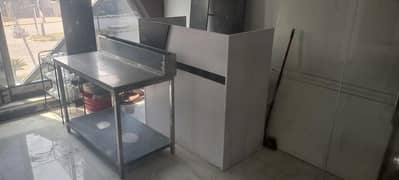 Kitchen utensils, Kitchen working table, Counter Table etc