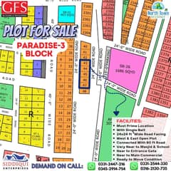 SINGLE BELT PLOT SALE NORTH TOWN RESIDENCY PHASE-01