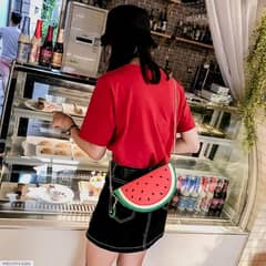 funny fruit watermelon orange bag