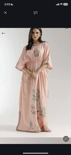 Ethnic embroidered kaftan