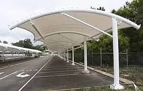 Commercial car parking shed, Canopy shed, Wall mounted, Porch