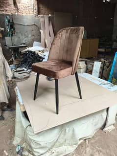 dining table/6 seater dining set/metal steel chair/UV top dining table