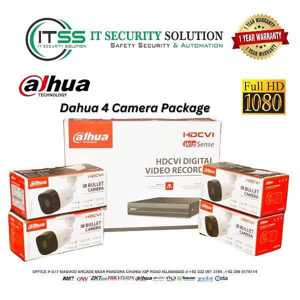 4 HD cameras hik/dahua package available 9