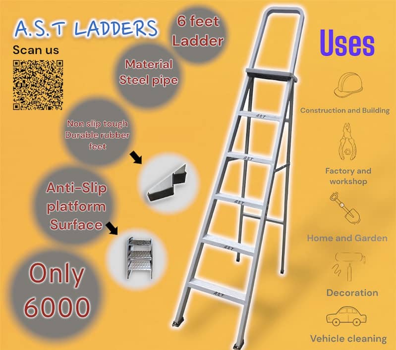 6 Step Folding Ladder 0