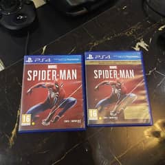 2 CDs of spider man PS4 CD one special edition and one normal