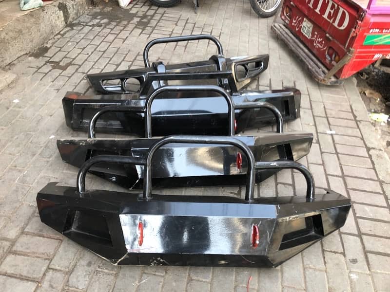 Customised bumper and engine shield and Jerry can 2