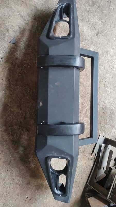 Customised bumper and engine shield and Jerry can 5
