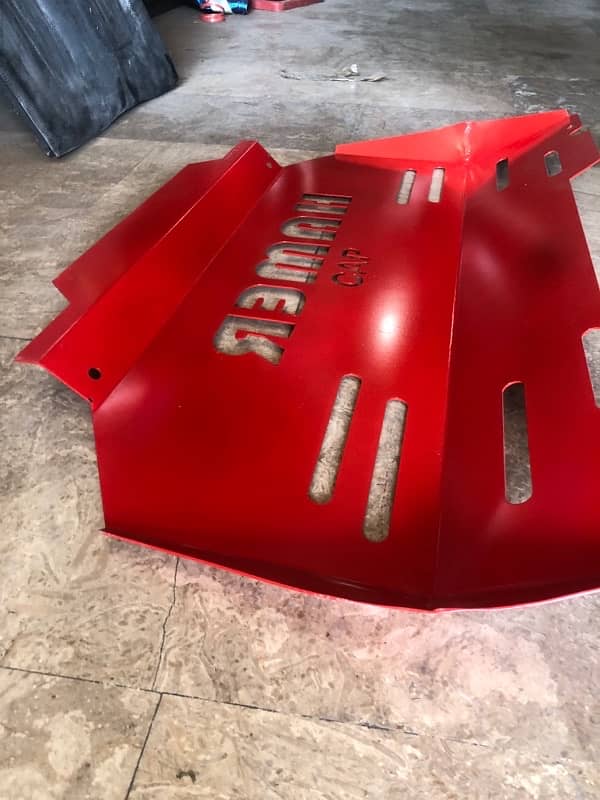 Customised bumper and engine shield and Jerry can 6