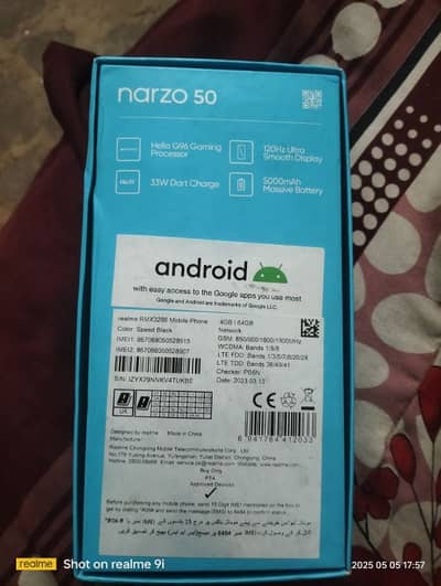 Realme Narzo 50 with Box