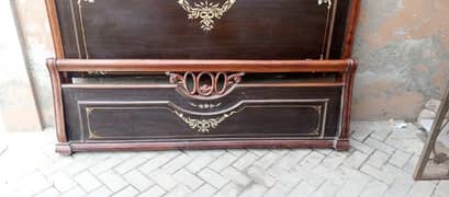 pure wooden bed king size