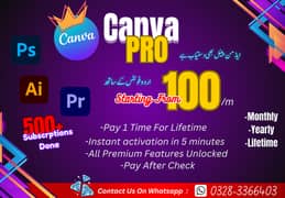 Softwares Graphics_Canva Pro_Photoshop CC_ Minimum Prices