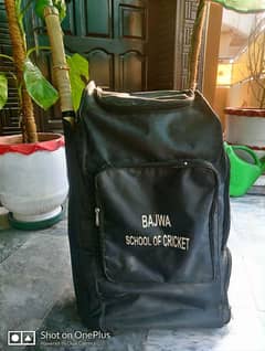 Cricket kit bag with all sports equipments