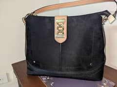 River Island Suede Black Tote Bag