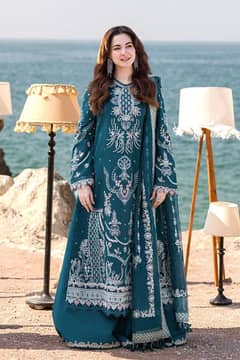 3pc unstitched lawn suit