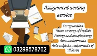 Assignment writing availalble/work available/ service available