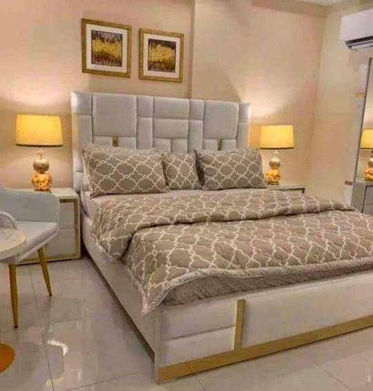 Bed Set/Poshish Bed /Double Bed/king Size Bed/Bed Dressing Side Table 0