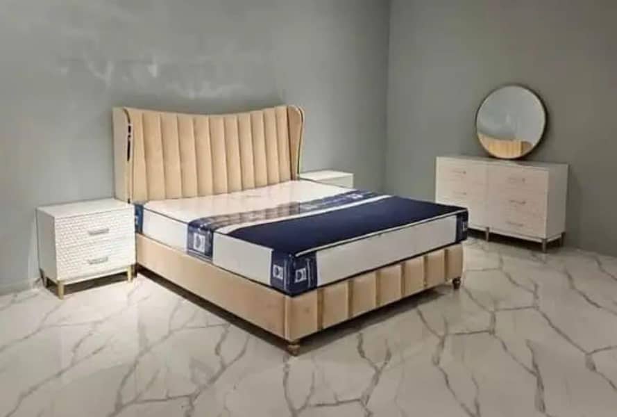 Bed Set/Poshish Bed /Double Bed/king Size Bed/Bed Dressing Side Table 13