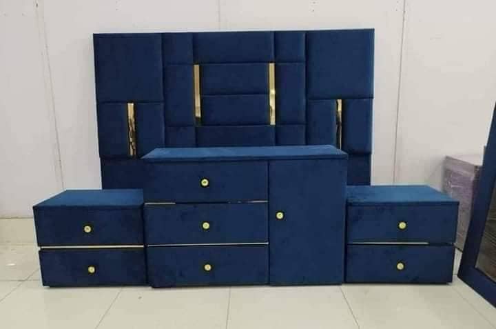 Bed Set/Poshish Bed /Double Bed/king Size Bed/Bed Dressing Side Table 17