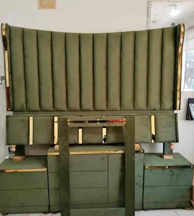 Bed Set/Poshish Bed /Double Bed/king Size Bed/Bed Dressing Side Table 19