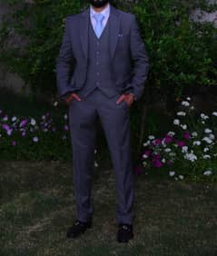 Grey 3-Piece Suit – Worn Once, Excellent Condition