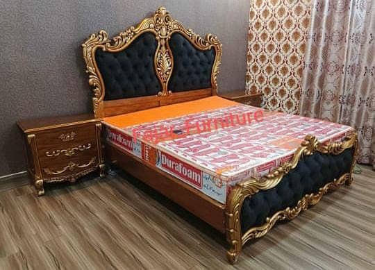 Bed Set/Poshish Bed /Double Bed/king Size Bed/Bed Dressing Side Table 17