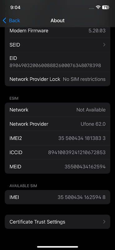 IPhone 12 Non PTA with 93% Health and 10/10 Condition. 8