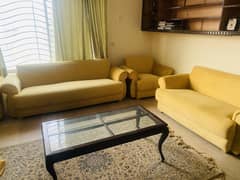 7 seater yellow sofa