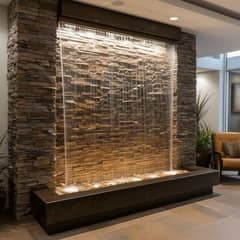 waterfall fountain Wall design and concrete art