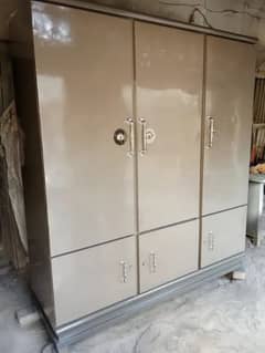 3 door steel almari iron wardrobe