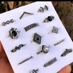 Pack of 15 Antique Rings for Girls, High Quality Imported