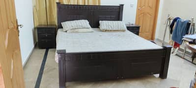Double Bed With 2 side table and 1 dressing table