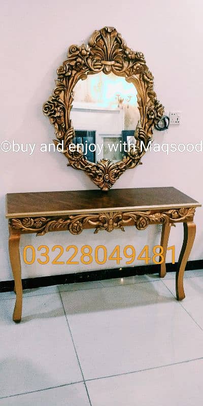 Elegant design Console Table with mirror 0