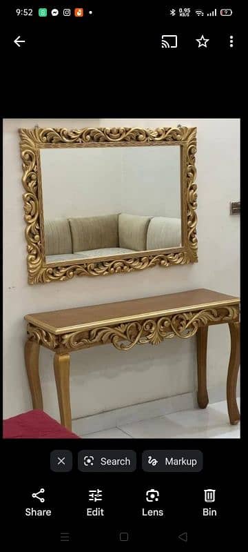 Elegant design Console Table with mirror 2