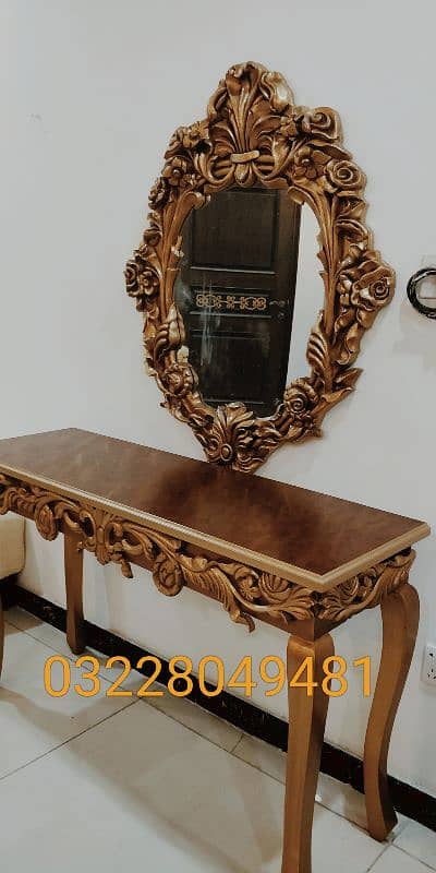 Elegant design Console Table with mirror 4