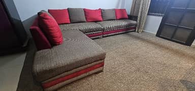L shaped sofa 3 sets with cushion