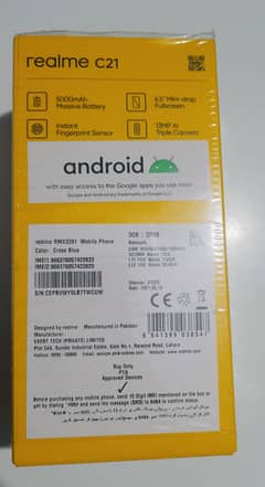 Realme C21 – 3GB RAM / 32GB Storage – PTA Approved