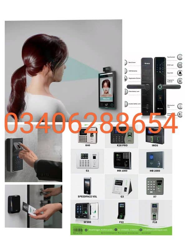 smart fingerprint handle electric main door lock access control system 0