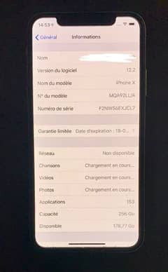 iPhone x 256 GB PTA approvedmy my WhatsApp 0330=17=50=780