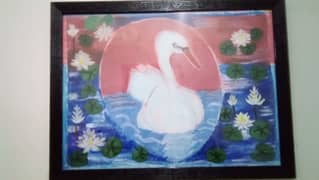 Oil and water mixed medium painting