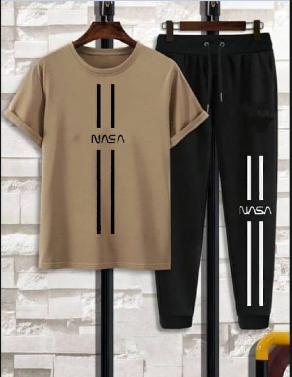 2 Pcs Mens Cotton Printed Track Suit available design cash on delivery 8