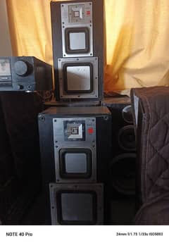 Subwoofer+Amplifier sony APM 750AV speakers+Panasonic SU-D5 Amplifier