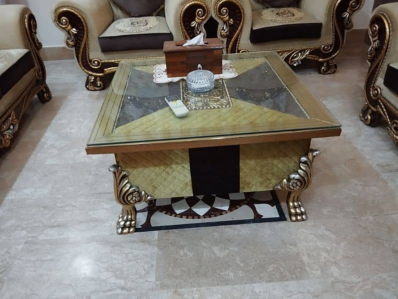 7 seater sofa set with central table 4
