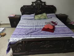 King Bed, 2 x Side Tables, Mattress, Dressing Table