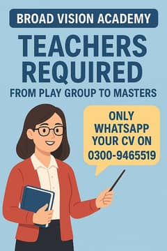 Teachers required for Broad Vision Academy